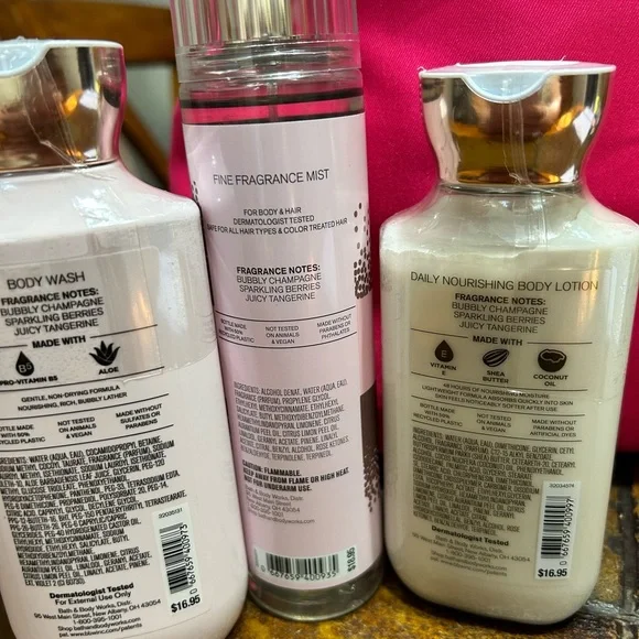 Clinique x Donald collab pink tote with Bath & Body Works Fragrance Set Bundle - Picture 4 of 11